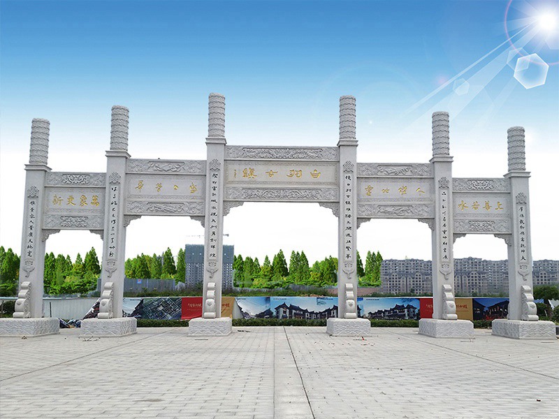 景區(qū)五門(mén)石材門(mén)樓建造樣式