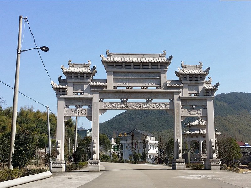 景區(qū)石材門(mén)樓安裝樣式